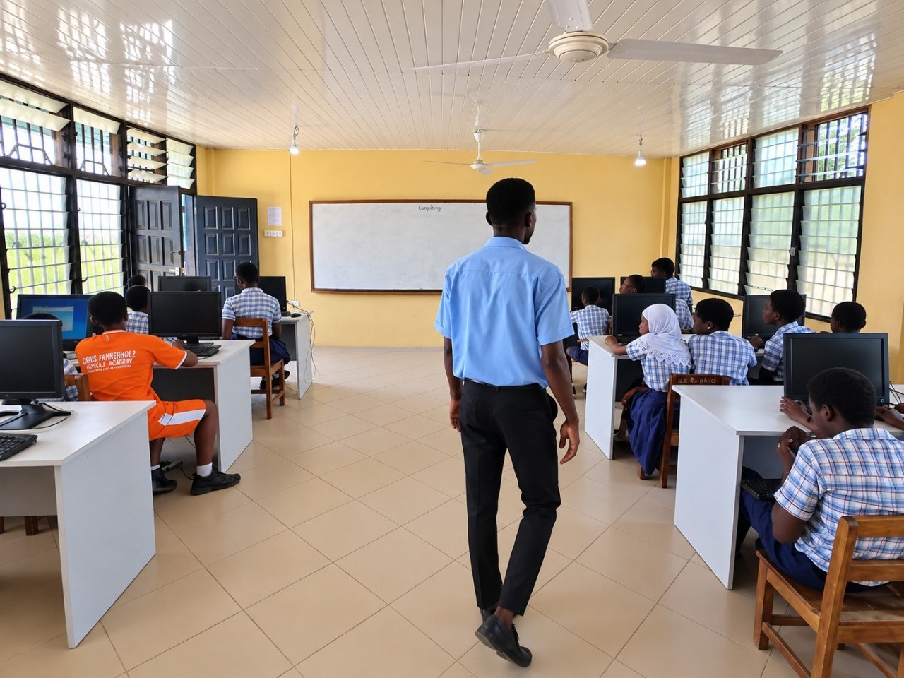 Students in the computer lab
